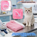 Cat Grooming Restraint Bag with Adjustable Drawstrings, Pink Mesh Bath Bag for Bathing, Nail Trimming, Ear Cleaning, Bre