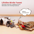 Potaroma Cat Toys Chirping Birds 2 Pcs with Catnip SilverVine, Interactive Cat Kicker, Lifelike Birdie Tweets, Indoor Ki