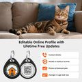 1 Pack Personalized Cat Tags,QR Code Pet ID Tags with Online Profile systerm,Editable Any Names and Phone numbles,Pink,S