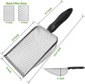 ISYOKE 2Pcs Cat Litter Scoop Metal Stainless Steel Mesh Kitty Litter Scoop with Hook, Cat Scooper for Litter Box, Filter Small Pieces Quickly, Easy to Clean and Durable (3mm/5mm Mesh)