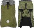 Dog Winter Coat with Waterproof Zipper Harness Hole, Fleece Dog Jacket