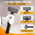 Blacksmith 2.2LB Handmade Square Forge Hammer for Farrier, Knife Maker, Blacksmith Forging Tool