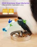 Oiwliur Slow Feeder Dog Bowls – Stainless Steel Non-Slip Metal Bowl for Slow Feeding, 5 Cups Large Capacity, Double-Sided Design for Dry, Wet, or Raw Food, Ideal for Small, Medium, Large Dogs