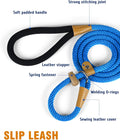 lynxking Dog Leash Slip Lead, Braided Padded Loop Leash 5ft 6ft 8ft