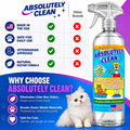 Absolutely Clean Litter Box Cleaner and Odor Eliminator, Eliminate Odors Quickly, Neutralizes Urine and Feces Odors in The Air and The Box, Make Litter Last Lon