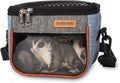 Sugar Glider Carrier Bag, Transparent Breathable Travel Bag for Hamster, Gecko,Baby Hedgehog, Transport Pouch with Breat