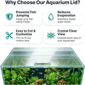 Aquarium Canop Polycarbonate 15.37 x 7.63 x 0.24 for 5/10 Gallon Without Center Brace Aquariums Cover Aquarium Lid，Clear