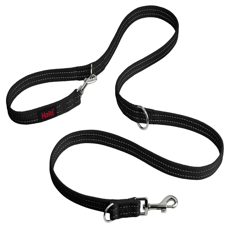 Halti Training Leash - Multifunctional Double-Ended Dog Leash, Ideal for Anti-Pulling Dog Training. Lightweight, Soft & Durable. Suitable for Medium to Large Dogs & Puppies (Size Large, Black, 2m)