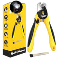Thunderpaws LED Dog Nail Clippers with Light, Trimmers with Protective Guard, Quick Sensor, Safety Lock and Nail File - Suitable for Large and Small Dogs & Cats (Yellow, LED)