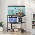 MAHANCRIS 20 Gallon Fish Tank Stand, Aquarium Stand with 2-Tier Storage Shelves, Heavy Duty Breeder Turtle Terrarium Sta