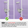 Vannon 30oz Small Pet Water Bottle for Cage with Top Fill Design, Grey