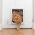 Cat Mate 4-Way-Locking Cat Flap with Door Liner to 2" (235) - Secure Lockable Door for Small to Medium Sized Cats, for UPVC, Wood and Wall, White
