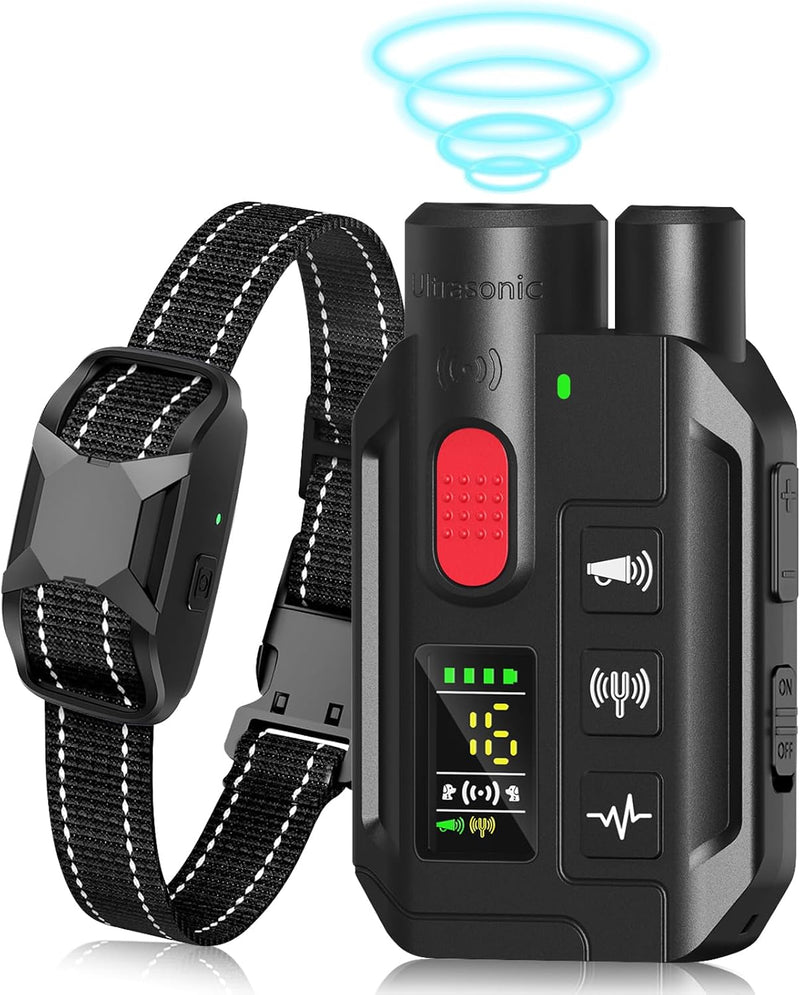 Dog Shock Collar with Remote Control,IP67 Waterproof Dog Bark Collar for Small Medium and Large Dogs,2000FT Range Dog Tr