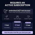 V3.0 Dog Health Monitor – AI Health Collar with 24/7 Vital Signs Tracks Pain GPS, Telehealth AskaVet & Share with Your V