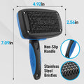 Self-Cleaning Dog Brush for Shedding, Slicker Brush & Grooming Tool