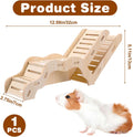 Versatile Hamster Hideout and Exploration Tunnel, Snap-Together Wooden Hamsters Tunnel Burrow with Panoramic Window Hams