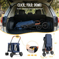 CANINE CANYON Scout Pet Stroller, Heavy Duty Dog Stroller for Large/Medium Dogs, Foldable Pet Stroller for 2 Small Dogs 