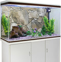 48x18 inches White Grey Rock Terrarium Backdrop Stone Fish Tank Background