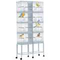 Garvee Bird Cage, 69''H LOT-4 Stackable Breeding Bird Cage, Divided Bird Breeder Cage w/Individual Removable Tray, Application for Conure,Macaw,Budgie,Cockatiel,Lovebirds,Parakeet
