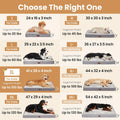 OhGeni Orthopedic Waterproof Dog Bed for Extra Large Dogs, Machine-Washable Removable Cover in Easy-Clean Fabric, Reversible Memory Foam & Easy-Carry Handle, Suitable for Crate, 41 inch (Gray)