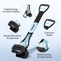 ZOMISIA 32" Long Handle Pooper Scooper with 30 Count Waste Bags