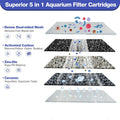 xbbwmrs 8-Pack Large Replacement Filter Cartridges Compatible with Tetra Whisper Bio-Bag Filters Large Aquarium Filter C