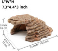 Gecko Hide Shale Scape Step Ledge, Reptile Cave Hideout Tank Accessories Decorations, Great for Reptiles, Amphibians, Le