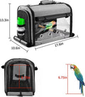 SUERTREE Bird Carrier Bag with Stand, Lightweight Backpack for Parrot, Portable Cockatiel Travel Cage with Accessories, Pet Transparent Breathable Carrier