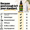 Billion Pets - Hemp Oil for Dogs and Cats - Helps with Anxiety, Pain, Stress, Sleep, Arthritis, Seizures Relief - Hip and Joint Support - Calming Drops