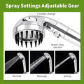 Hygie Rinse Handheld Dog Shower Attachment with Massage Head for Fast and Easy Dog Bathing and Cleaning, Included Garden Adapter for Indoor and Outdoor Dual Use, Handheld Sprayer with Hose, Chrome
