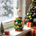 7 Inch Desk Goose Outfits, Mini Christmas Tree Costume for Desktop Statues Table Decor