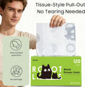 AWoHH 120 Tidy Draw-Pack Automatic Litter Box Bags Cat Litter Box Robot Model 5/4/3 Waste Bags, Tear-free, Sensor-compatible, Thick Heavy Duty Cat Litter Box Liner Bags 25.2 x 15.7 IN