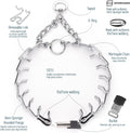 Herm Sprenger Prong Collar with Quick Release Cliclock Buckle & Short Links & Biothane Insert | Chrome Plated Steel No Pull Dog Training Collar Made in Germany, 20in x 3.0mm Necks up to 16-17in, Black