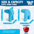 WEST PAW Toppl Stopper Insert Accessory for Toppl Dog Treat Toy – Keeps Toy Steady and Upright for Filling and Freezing, Mess-Free Treat Prep, Dishwasher Safe, Made in USA - Aqua Blue