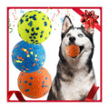 Mankoda Durable Dog Balls for Aggressive Chewers, 3'' ETPU Indestructible Rubber Floating Fetch Toys, Interactive Teething Chew Balls for Small Medium Large Dogs (3 Pack)