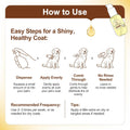 Pet Coat Care Oil, Coconut & Jojoba Infusion | Nourishing Serum to Reduce Stubborn Knots, UV Heat Shield; Anti-Static Lipid Repair for Dry Damaged Fur, Lick-Safe Treatment Dogs Cats, 1.69 fl. oz
