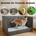 Dog Litter Box, Foldable Pee Pad Holder with High Walls for Indoor Dogs