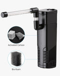 NICREW Internal Aquarium Filter for Fish Tank up to 5 Gallons, 40 GPH