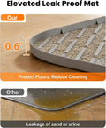 XL Silicone Cat Litter Mat, 40 x 28 Inch, Large Litter Box Mat, Gray