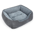 MIXJOY Dog Bed for Large Medium Small Dogs, Rectangle Washable Sleeping Puppy Bed, Soft Calming Cat Beds for Indoor Cats, Orthopedic Pet Sofa Bed, Anti-Slip Bottom with Multiple Size (20'', Grey)