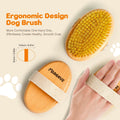MLQGKUZ Professional Dog Brush Boar Bristle for Short-Haired Dogs - Reduces Shedding, Non-Slip Grip, Gentle Grooming