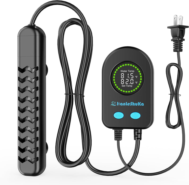 100W Submersible Fish Tank Heater for 10-20 Gallon with Auto Shut-Off When Leaving Water—Aquarium Heater, Dry-Burn & Ove