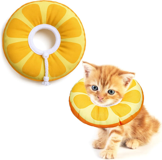 COMNICO Kitten Cones After Surgerys Small Waterproof Cones Collar Small Cats Donut Soft to Stop Licking Neck Elizabethan