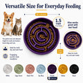 Ceramic Slow Feeder Dog Bowl, 1.5 Cup Puzzle Dish for Small Medium Dogs