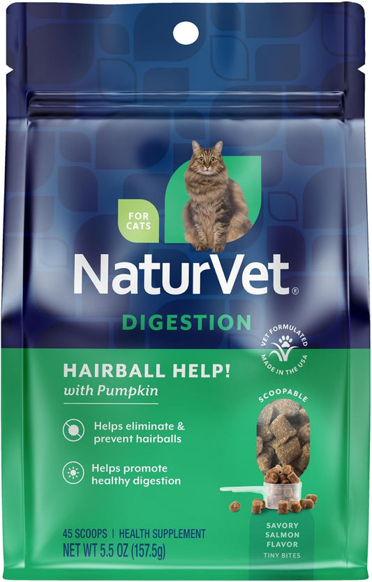 NaturVet Hairball Aid Scoopable Supplement for Cats - 5.5oz