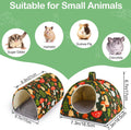 Bienbee Guinea Pig Hideout, 2 Piece Washable Set for Small Animals Small