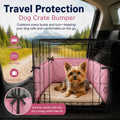 Crate Bumpers for Dog Cages with Ties, 18"X12"X7" Pink (Bumper Only)