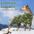 ROZKITCH Small Dog Camo Coat, Pet Windproof Warm Cold Weather Jacket Vest with Luminous Zipper, Jumpsuit Apparel Outfit 