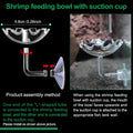 11.8 Inch Shrimp Feeding Tube with Shrimp Feeding Dish，Shrimp Feeding Bowl with Suction Cup，Feeding Tube Cleaning Brush，