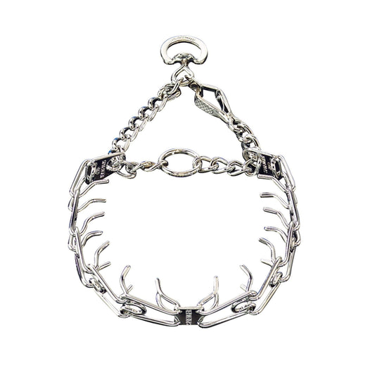Herm Sprenger Chrome Plated Steel Training Prong Collar with Quick Release Snap for Dogs, 21-22 in x 3mm, Neck Size UP to 18 inches